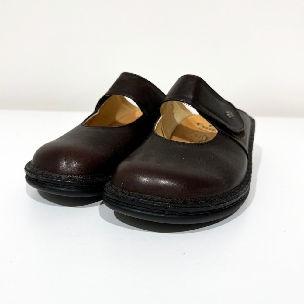 Finn Comfort Womens Stanford Clog Brown Leather Size 37 EU / 6.5 US - Picture 2 of 12